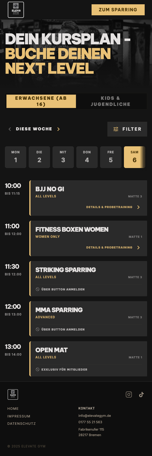Mobile Kursplan Preview